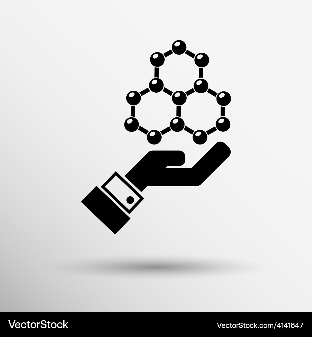 Checkmark on hand web icon design vector image