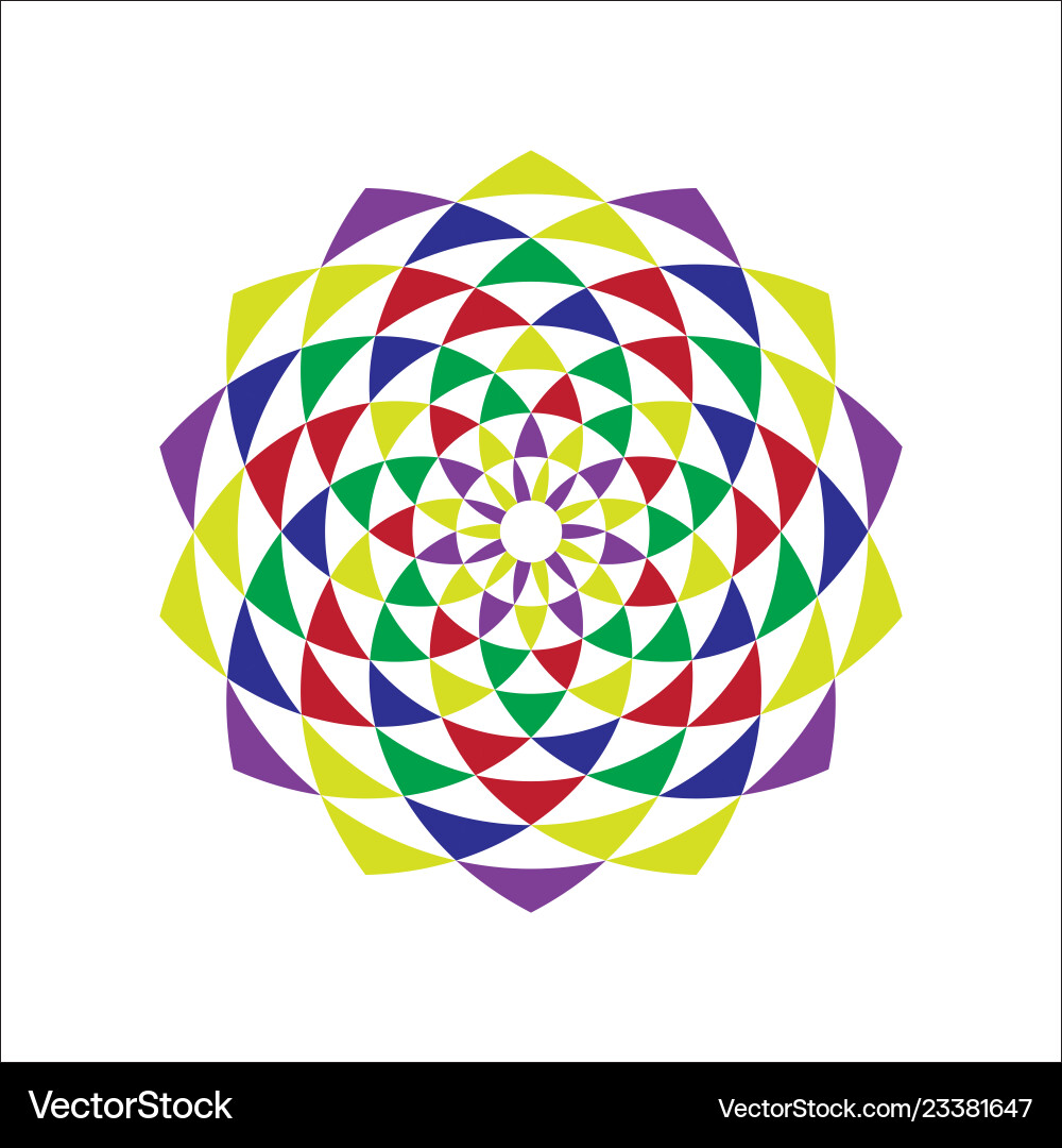 Circular fractal design element Circular fractal design element vector image