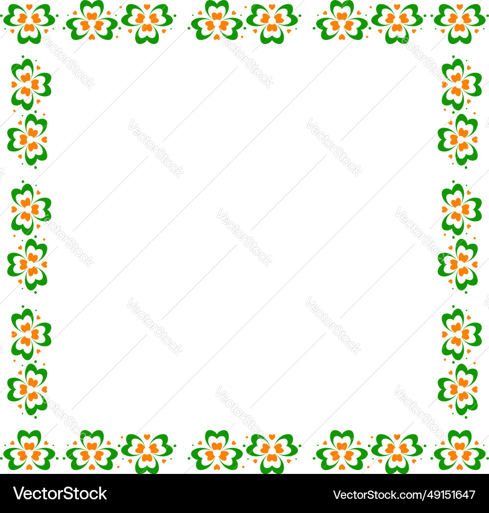 Cloverleaf element design pattern frame collection Vector Image