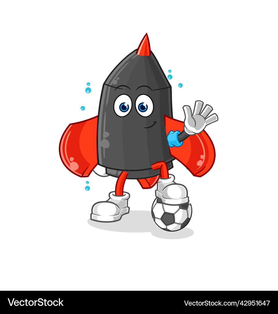 Dart playing soccer character Vector Image