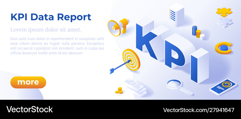 KPI Data Analysis Report vector image