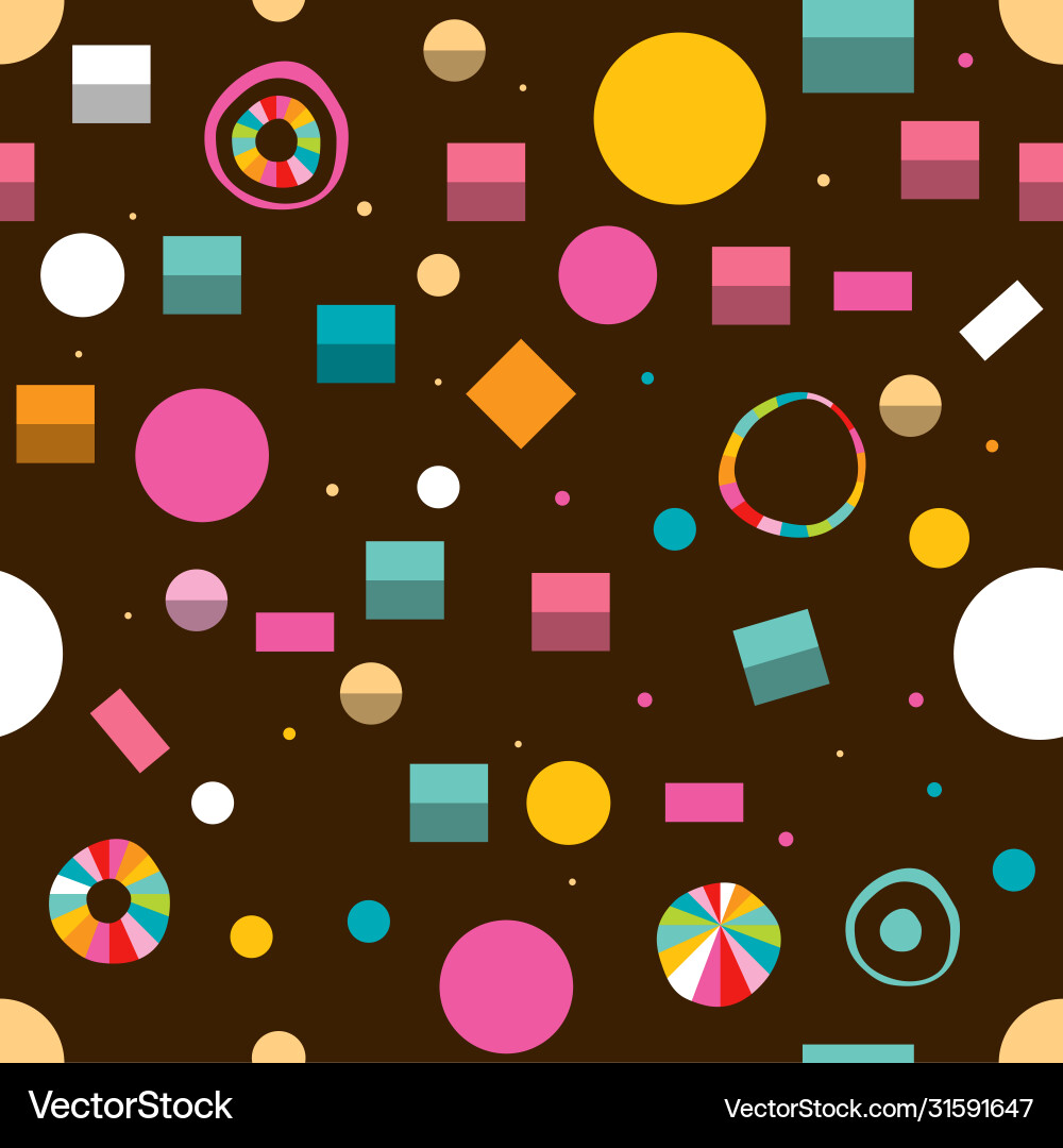 Minimalistic geometric repeat color pattern vector image