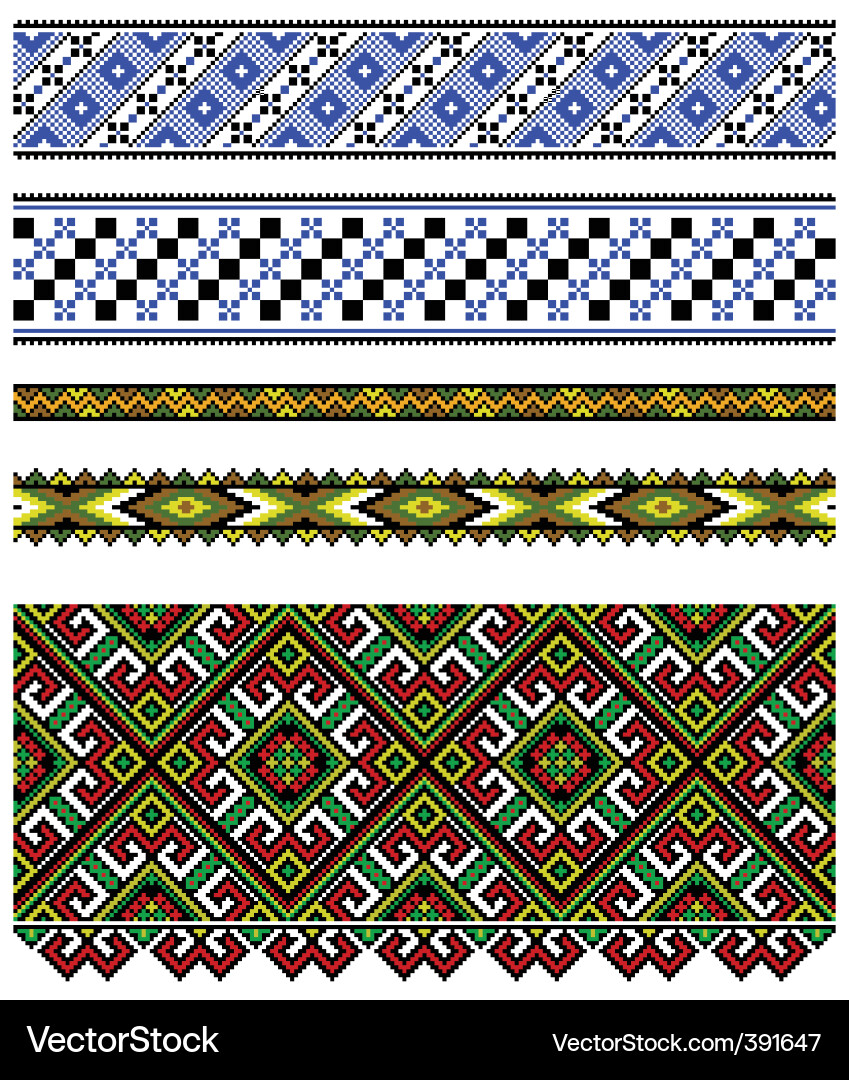 Ukrainian Embroidery Pattern vector image