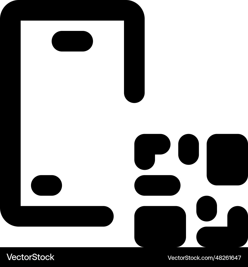 Use of smartphone to scan barcode vector image