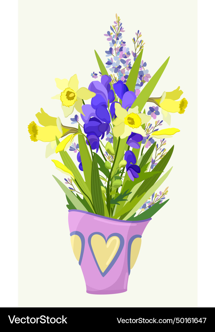 Weiches Bouquet von Frühlingsblumen in rosa dekorative Weiches Bouquet von Frühlingsblumen in rosa dekorative vektorbild