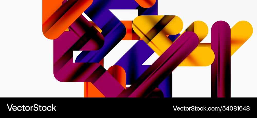 Abstract background - colorful lines composition Vector Image