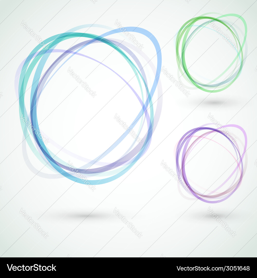 Abstract circle design swoosh line elements Vector Image