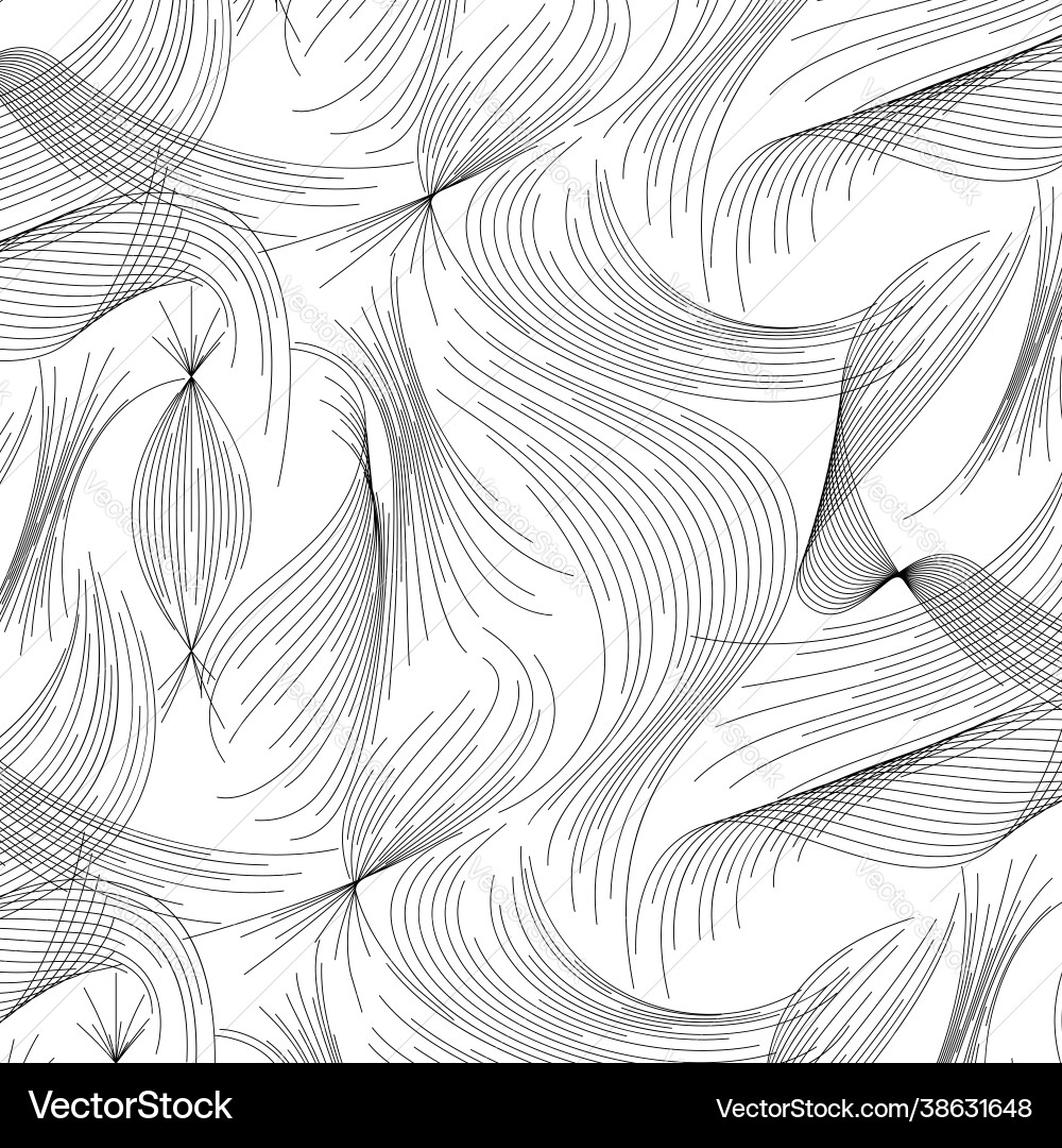 Abstract lines pattern in outline style Vector Image