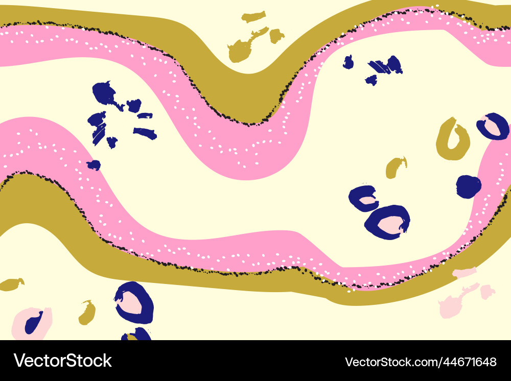 Abstract vibrant design boho bright curve lines vector image