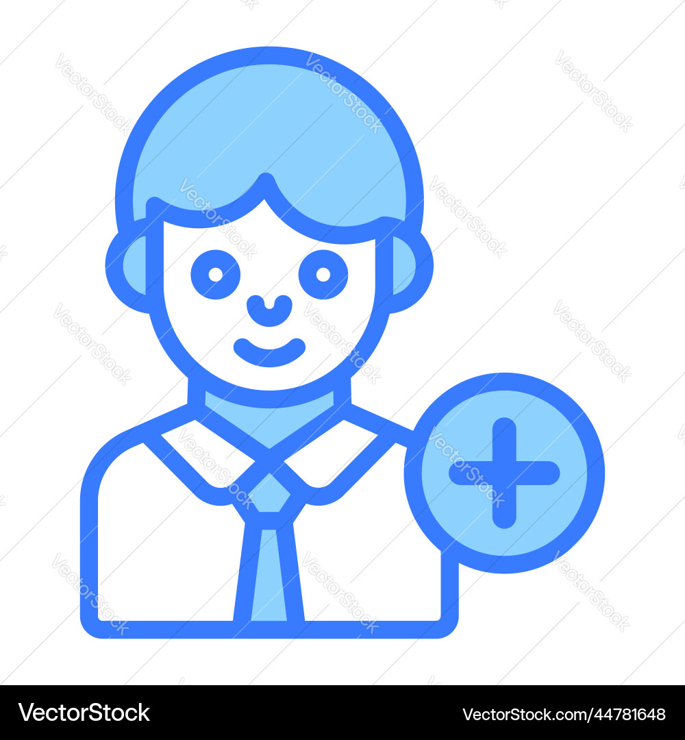 Add user icon interface as a simple sign Vector Image