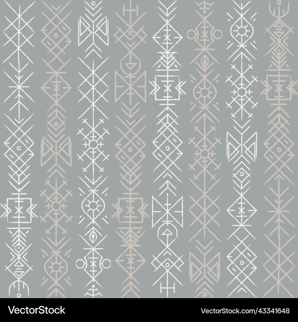 Ancient Rune Patterns vector image