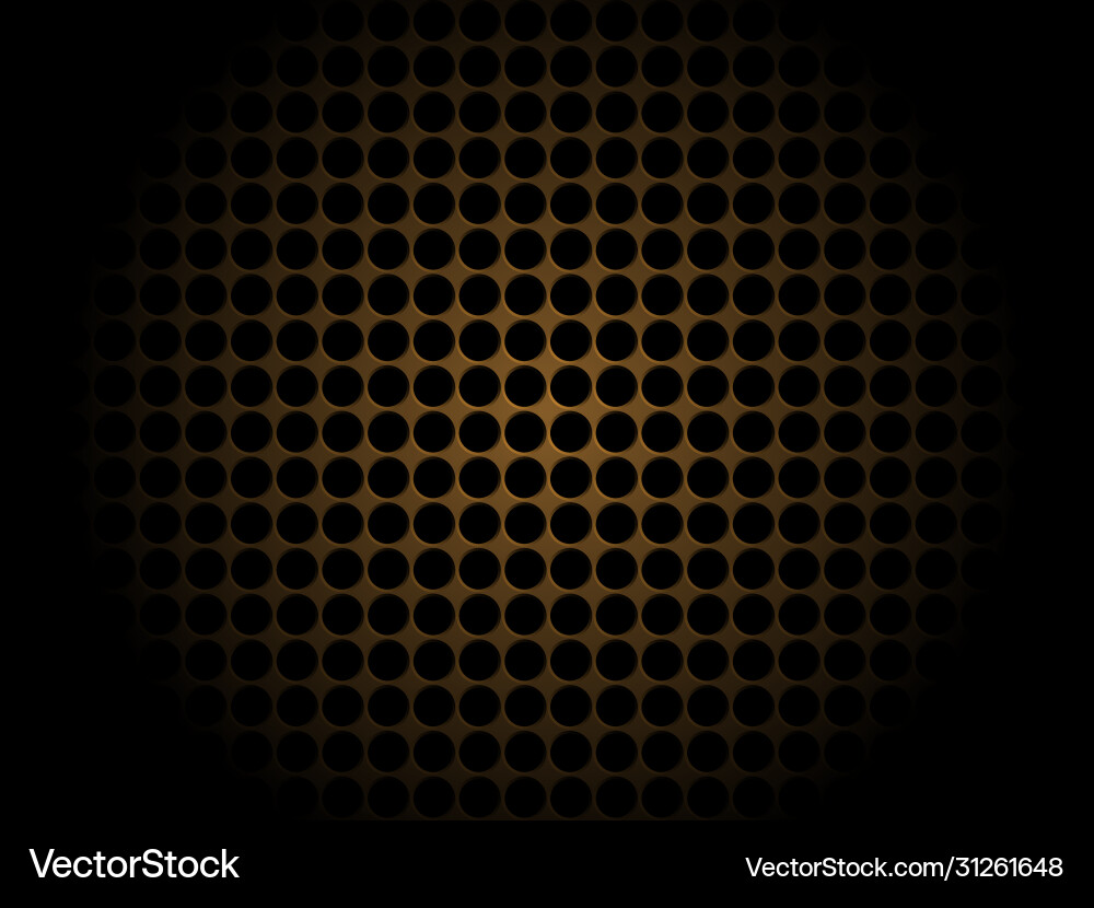 Dark golden mesh circle background pattern shadow Dark golden mesh circle background pattern shadow vector image