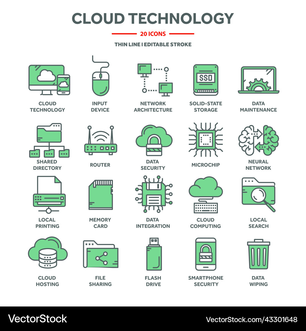 Datenbank für Cloud Computing und Internettechnologie Datenbank für Cloud Computing und Internettechnologie vektorbild