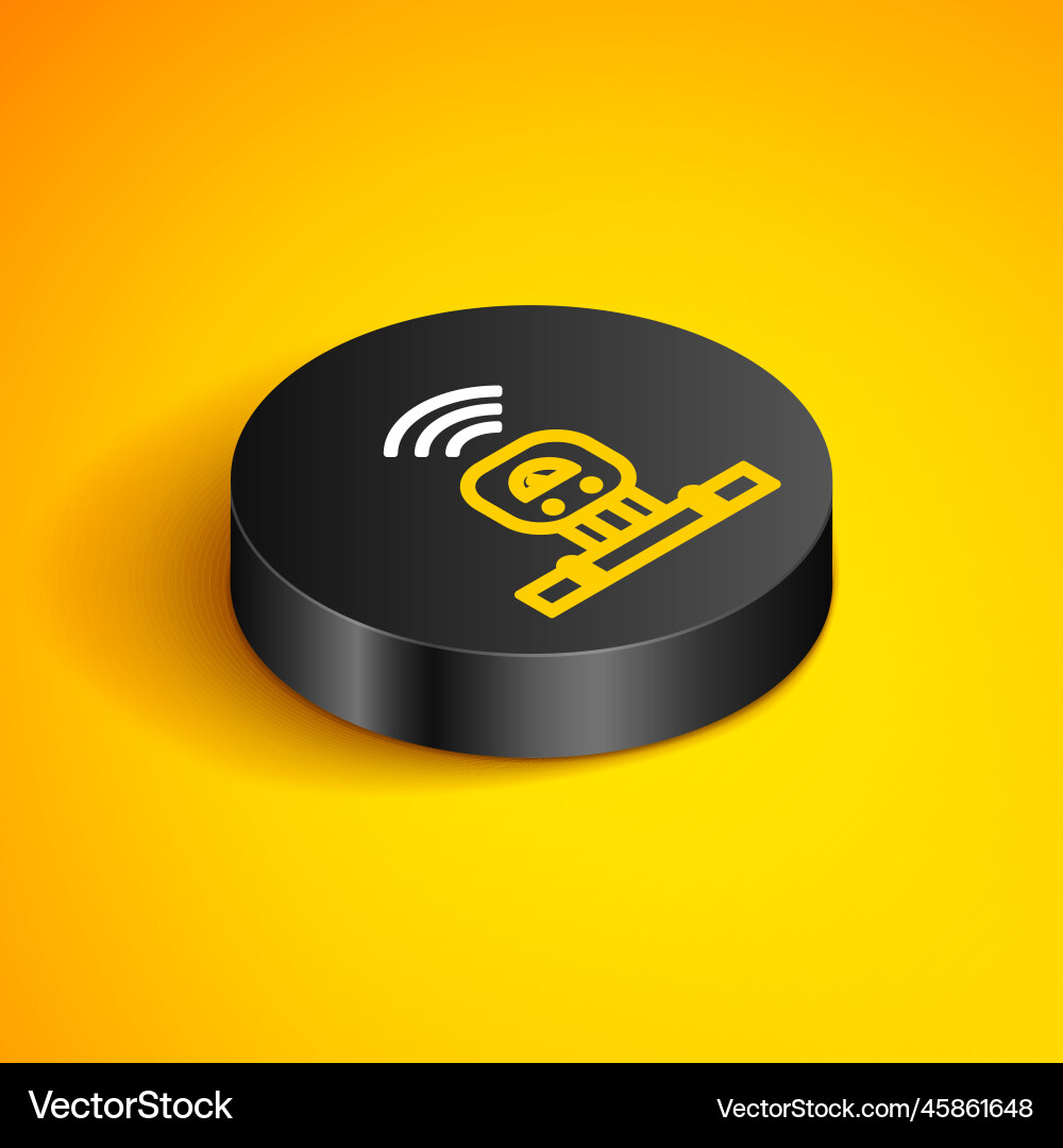Isometric line smart sensor system icon isolated Isometric line smart sensor system icon isolated vector image