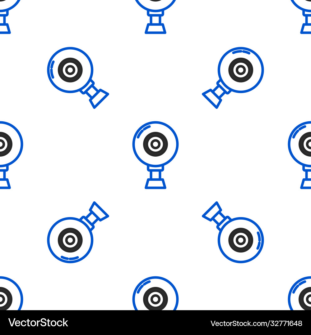 Line web camera icon isolated seamless pattern Line web camera icon isolated seamless pattern vector image