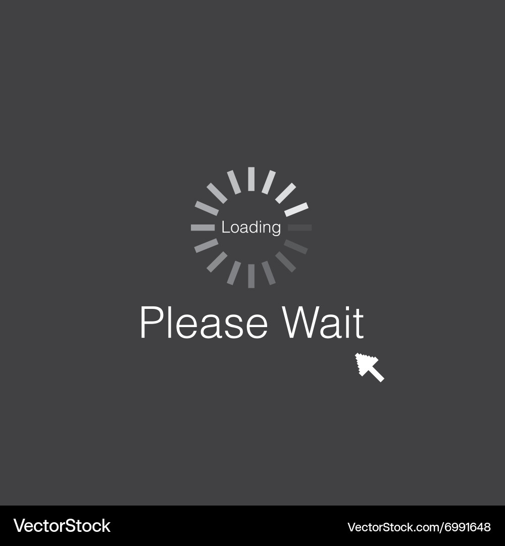 Loading to view screen vector image