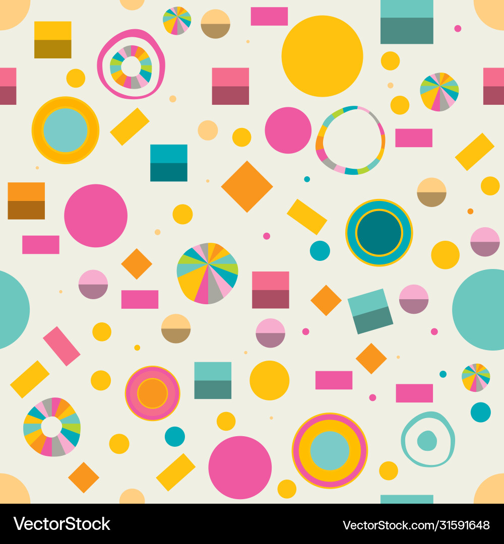 Minimalistic geometric repeat color pattern vector image