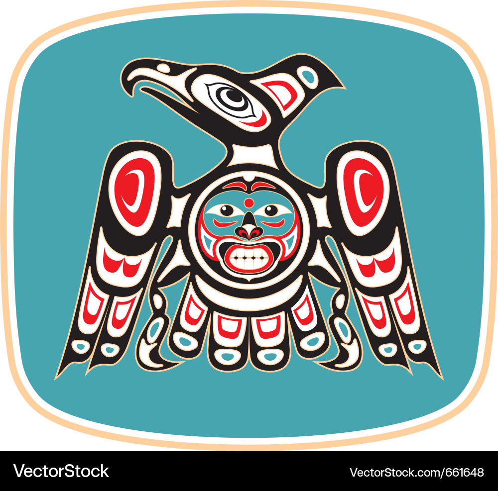 Native American Eagle Art vector image