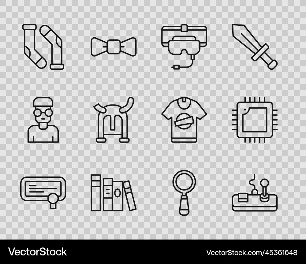 Set line certificate template gamepad virtual Set line certificate template gamepad virtual vector image