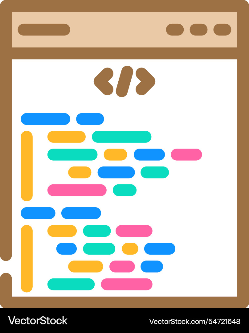 Software programming code color icon Software programming code color icon vector image