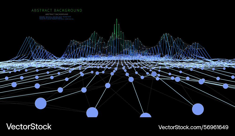 Abstract background color graph from points vector image