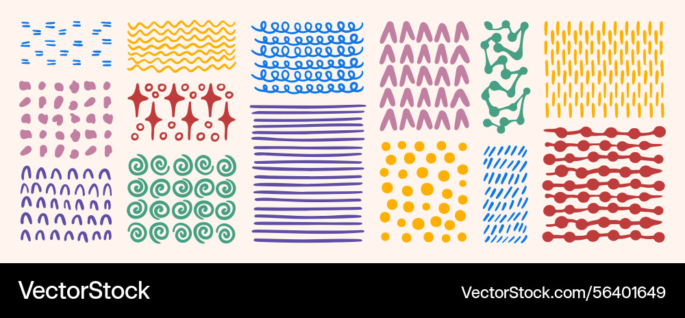 Abstract pattern backgrounds and sketch dots vector image