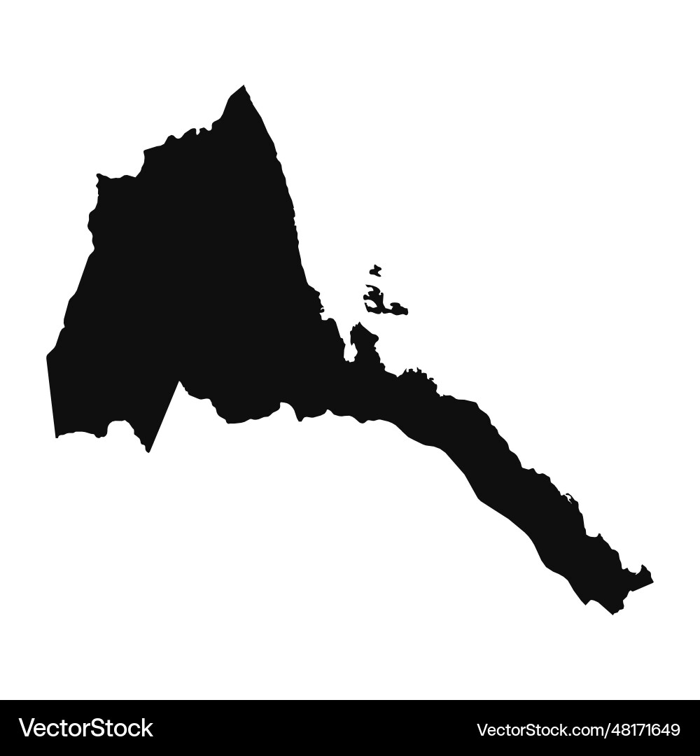Abstract silhouette eritrea simple map Abstract silhouette eritrea simple map vector image