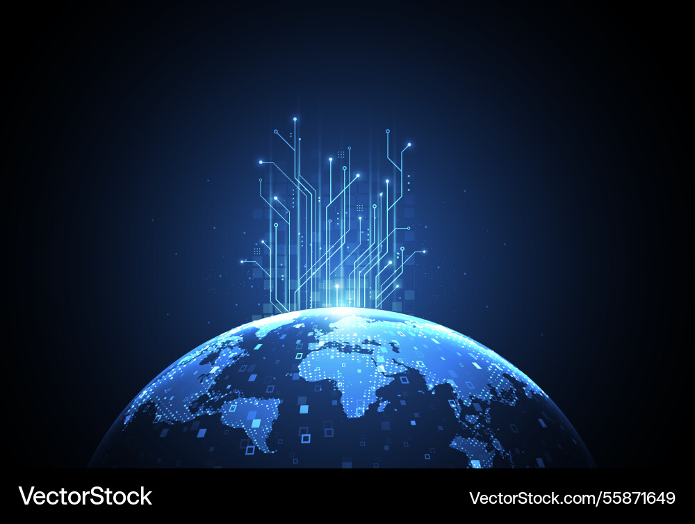 Abstract technology global network connection Abstract technology global network connection vector image