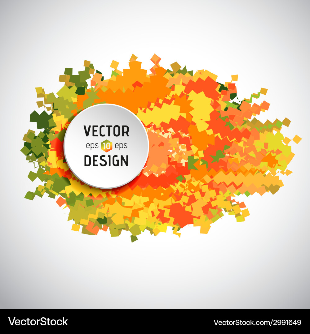 Abstract white text round box on zigzag line vector image
