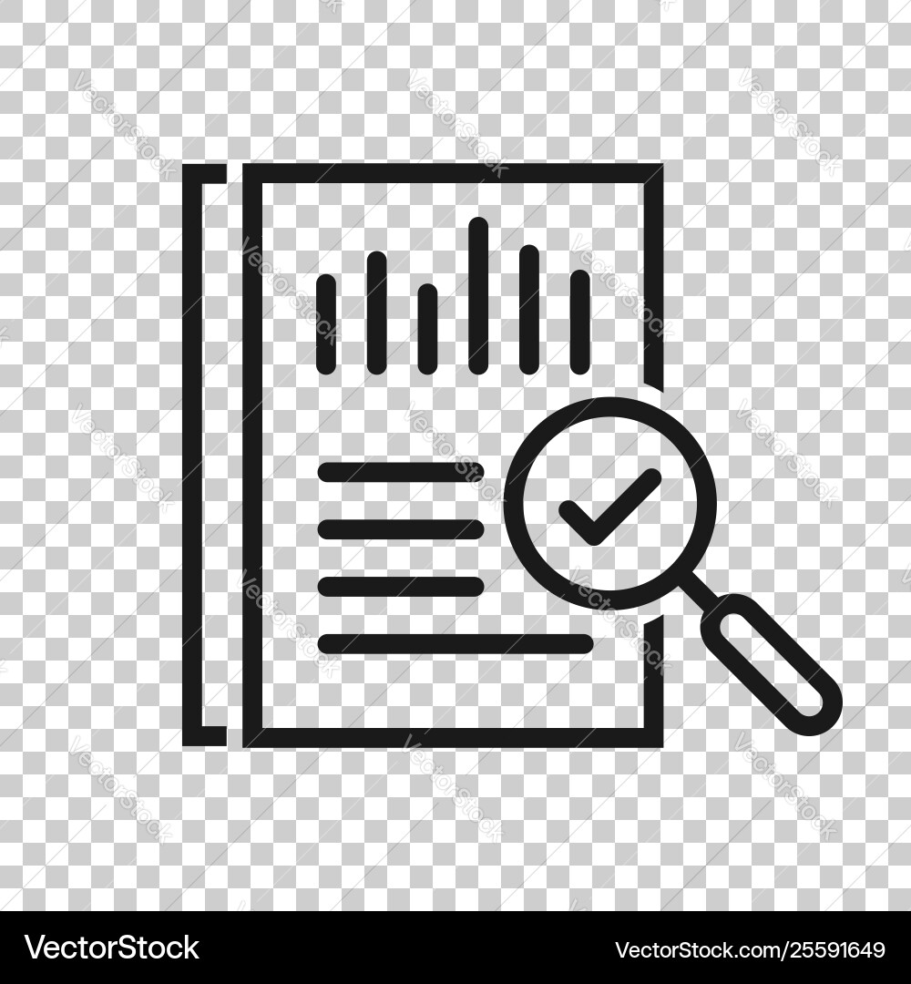 Audit document icon in transparent style result Audit document icon in transparent style result vector image