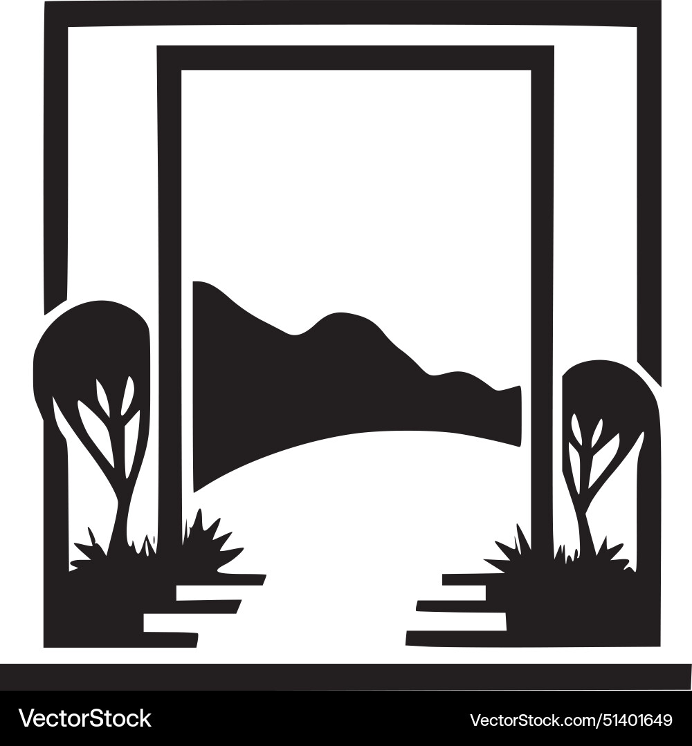 Borders - black and white isolated icon Royalty Free Vector