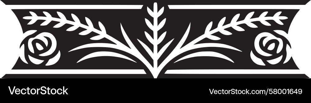 Botanical Border Pattern Vector Image