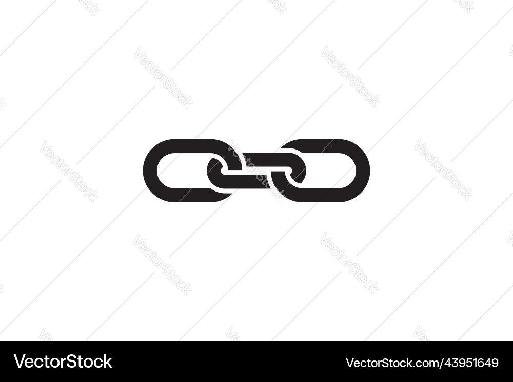 Chain link icon connection sign linked interface vector image