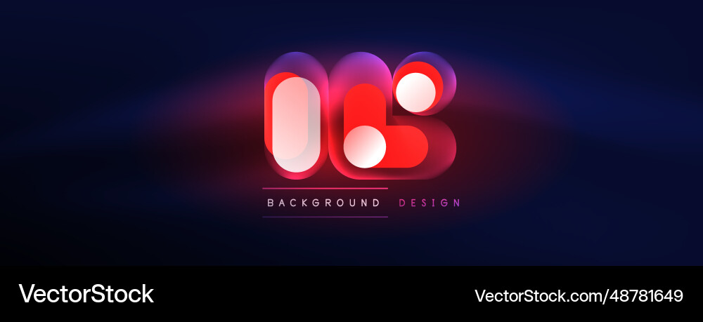 Glowing round shapes abstract background template Glowing round shapes abstract background template Vector Image