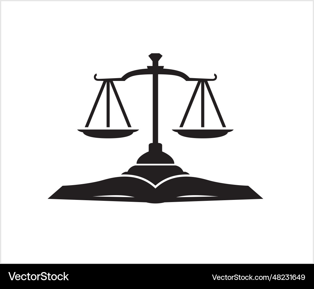 Kreatives offenes Buch Gesetz Balance Logo Symbol Kreatives offenes Buch Gesetz Balance Logo Symbol vektorbild