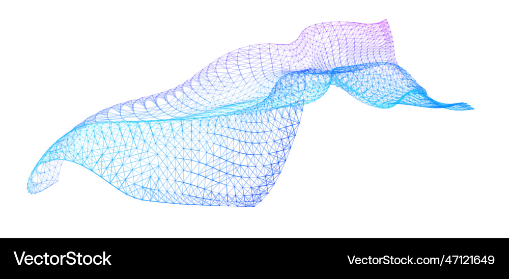 Network lines net wave information flow Vector Image