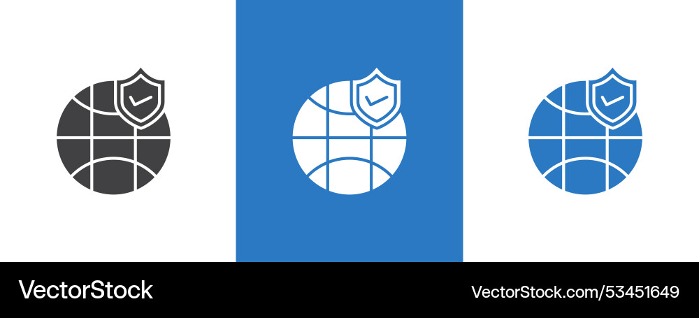 Web security icon thin line vector image