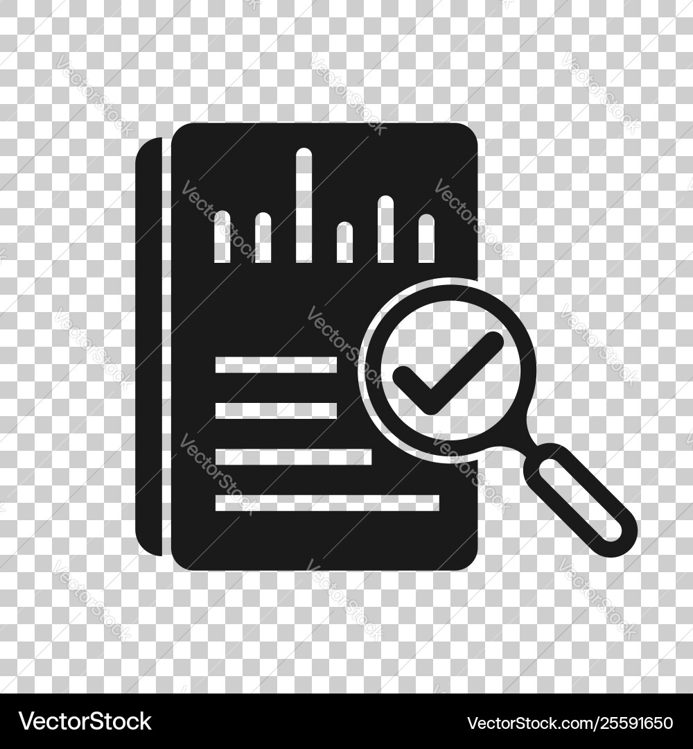 Audit document icon in transparent style result Audit document icon in transparent style result vector image