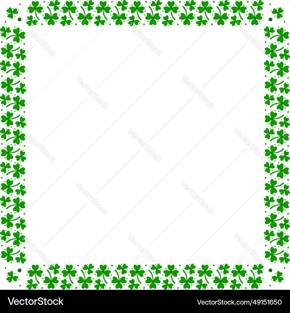 Cloverleaf element design pattern frame collection Vector Image