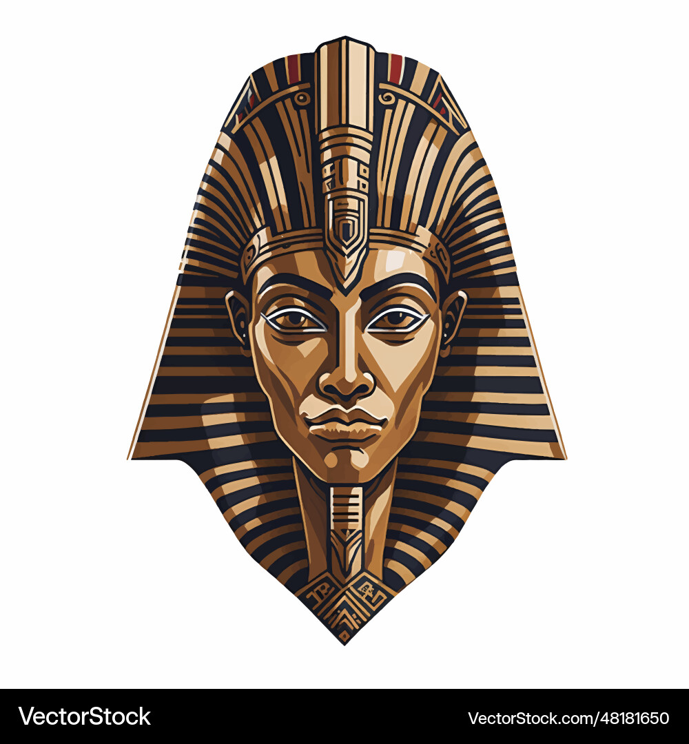 Egyptian pharaoh clip art on white background Egyptian pharaoh clip art on white background vector image