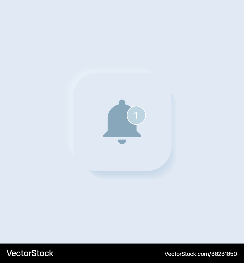 Get notified icon bell button with notification Get notified icon bell button with notification vector image