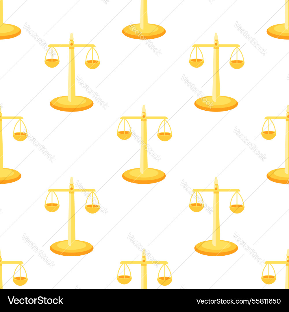 Golden balance scale seamless pattern representing Golden balance scale seamless pattern representing vector image