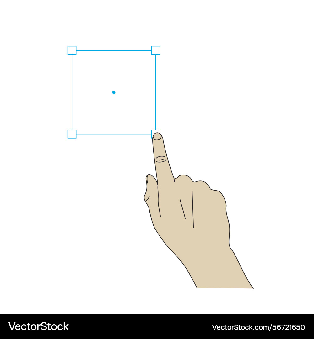 Hand object editing ui interaction concept Vector Image