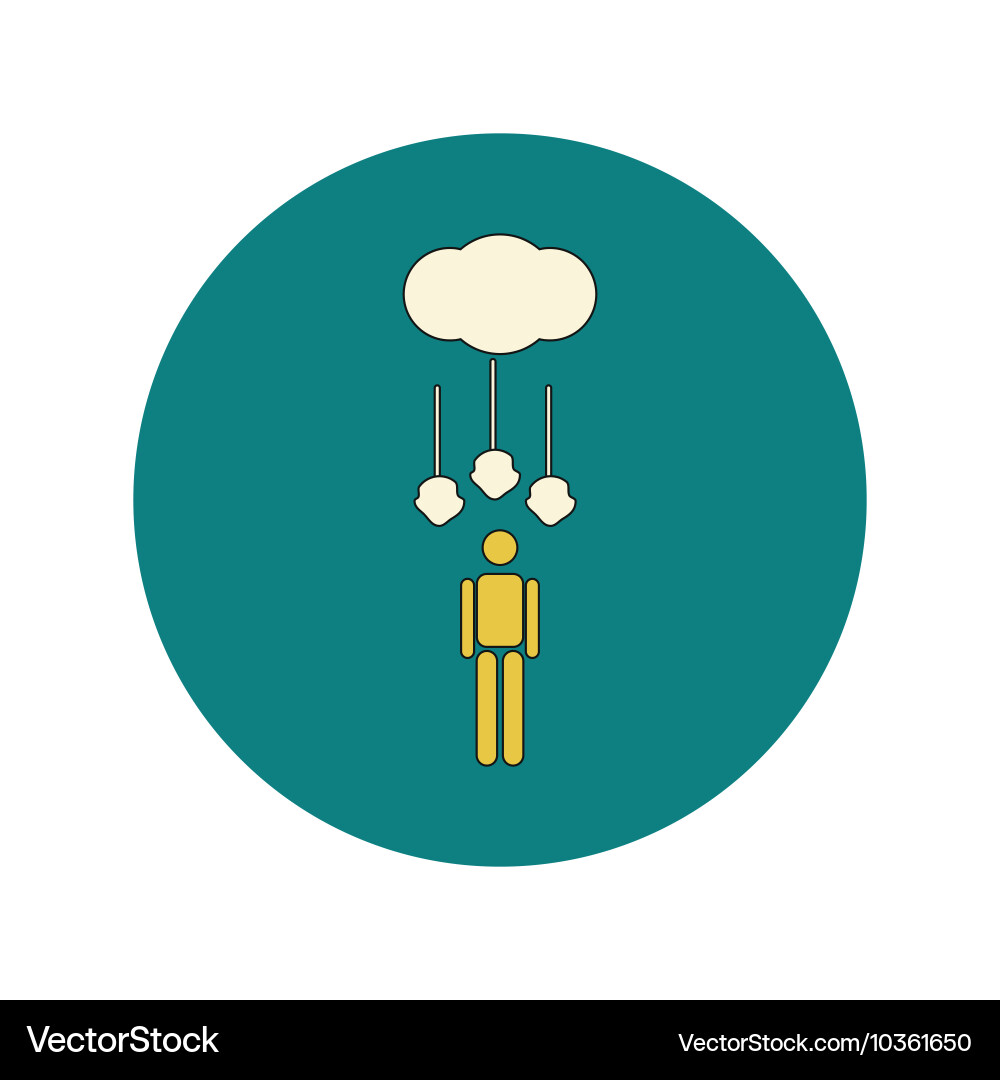 In flat design of hail falling Vector Image