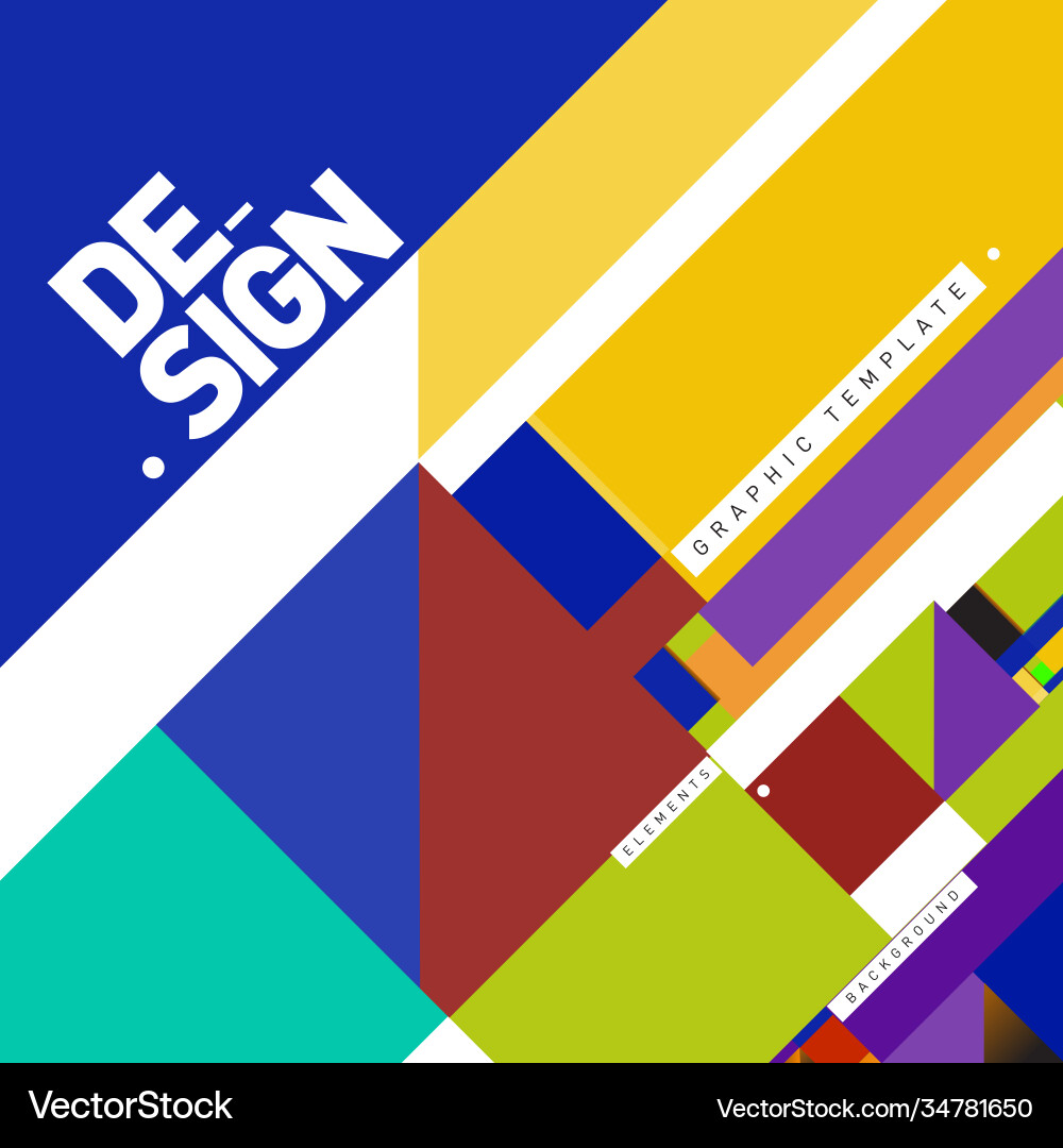 Modern colorful background material design vector image