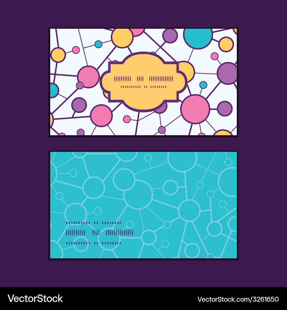 Molecular structure horizontal frame pattern vector image