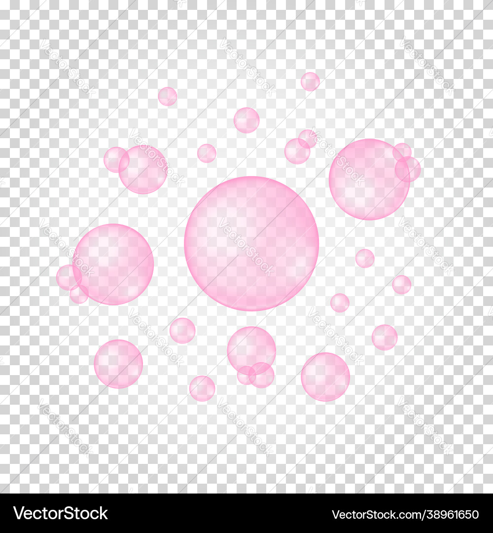 Pink Bubble Texture - Glossy & Sparkling Vector Image