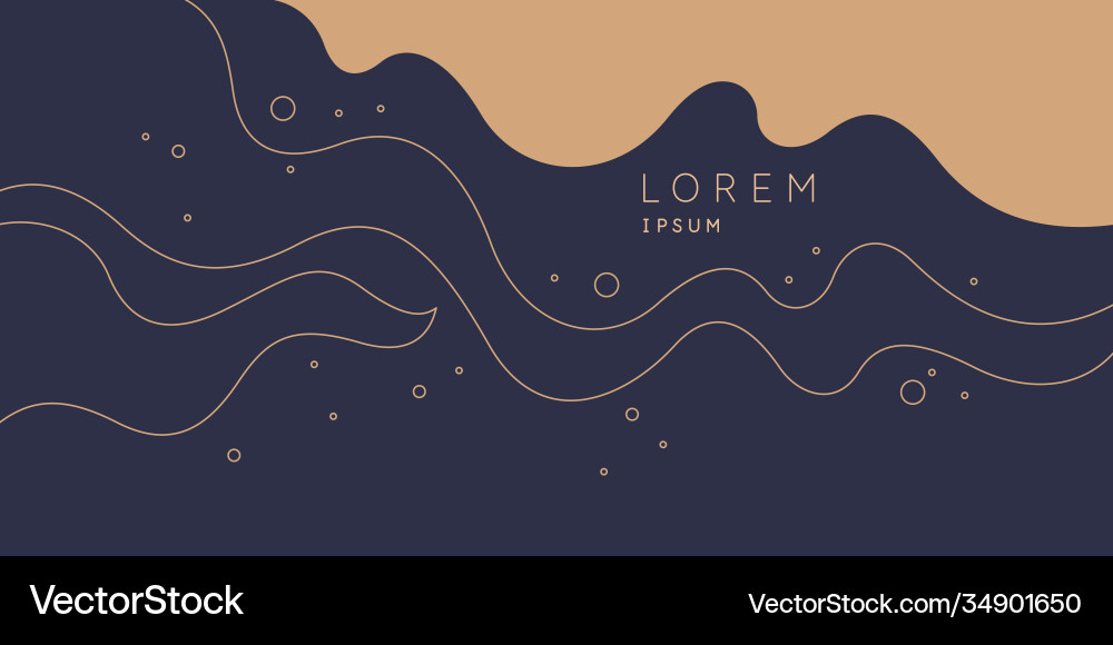 Poster with dynamic waves Poster with dynamic waves vector image