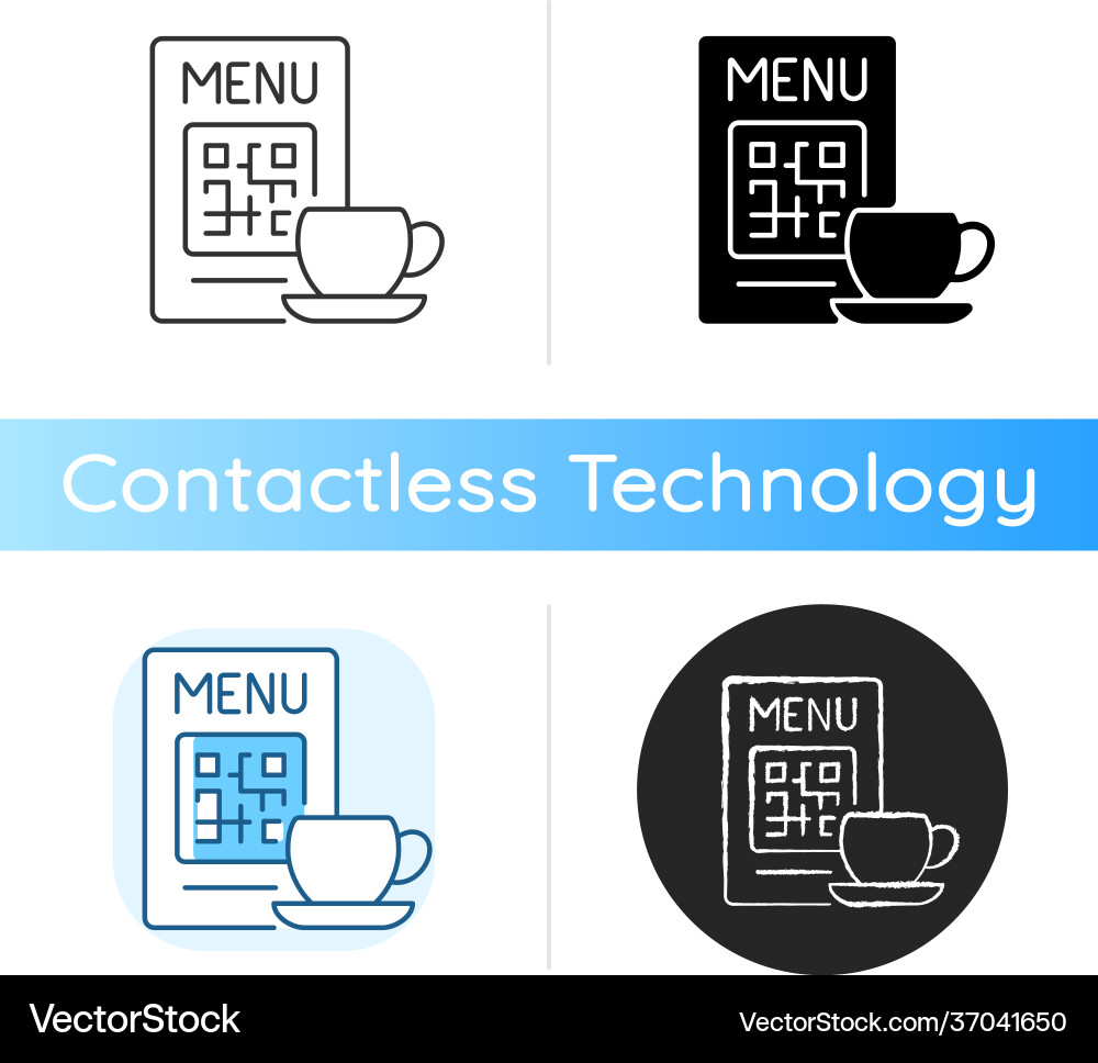 Qr menu icon Vector Image