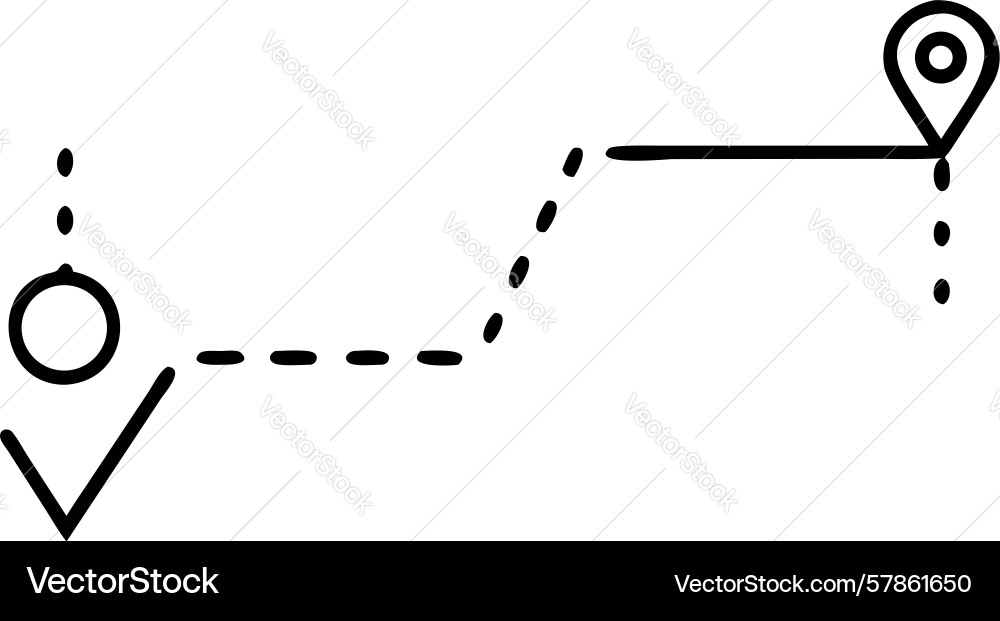 Route with checkpoints journey progress design Vector Image